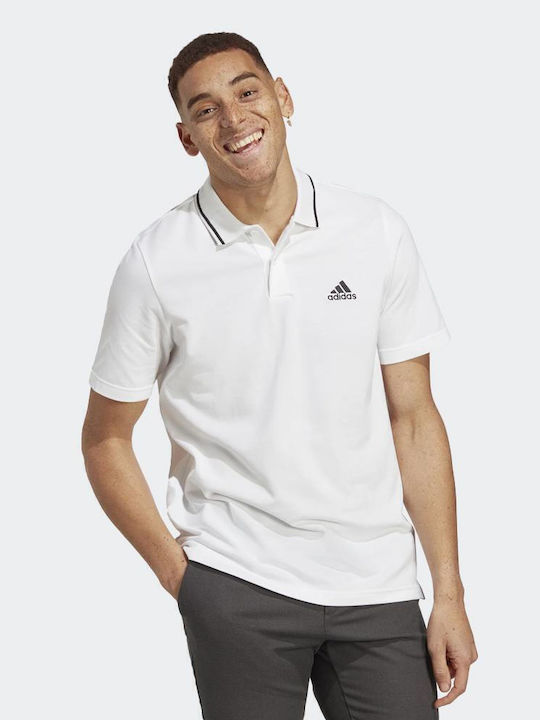 adidas Essentials Piqué Polo T-shirt Λευκό