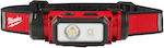 Milwaukee Rechargeable Headlamp Waterproof IP54 with Maximum Brightness 600lm HL2-301