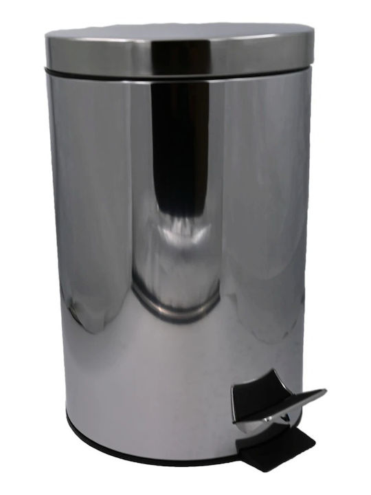 Klikareto Inox Καλαθάκι Μπάνιου 12lt Ασημί