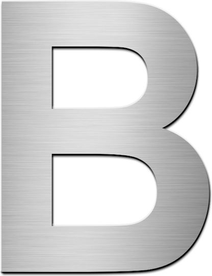 Grekon 932 Sign with Text in Silver Color Inox 7cm