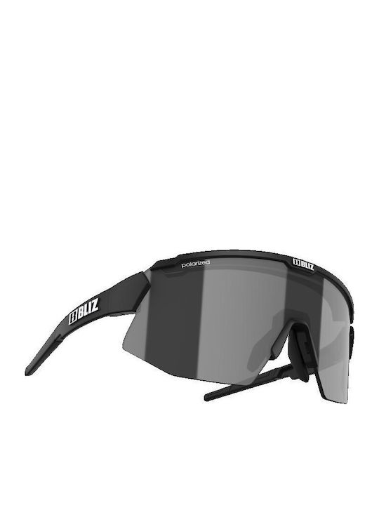 Bliz Breeze Unisex Sunglasses with Black Plastic Frame and Black Polarized Lens 52202-11