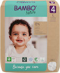 Bambo Nature Eco Friendly Πάνες με Αυτοκόλλητο No. 4 για 7-14kg 24τμχ