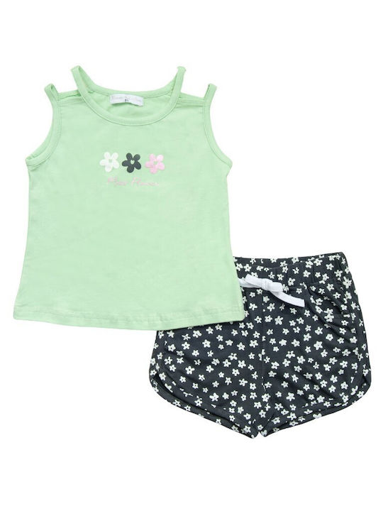 Funky Kids Set with Shorts Summer 2pcs Green