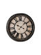 Antique Wall Clock Metallic Black Ø50cm