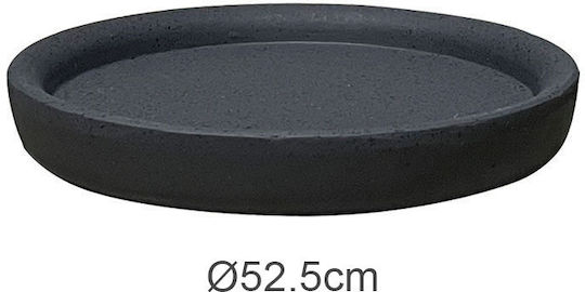 Marhome Πιάτο Γλάστρας Κεραμικό Ανθρακί 52.5x52.5εκ. 06-23229-1