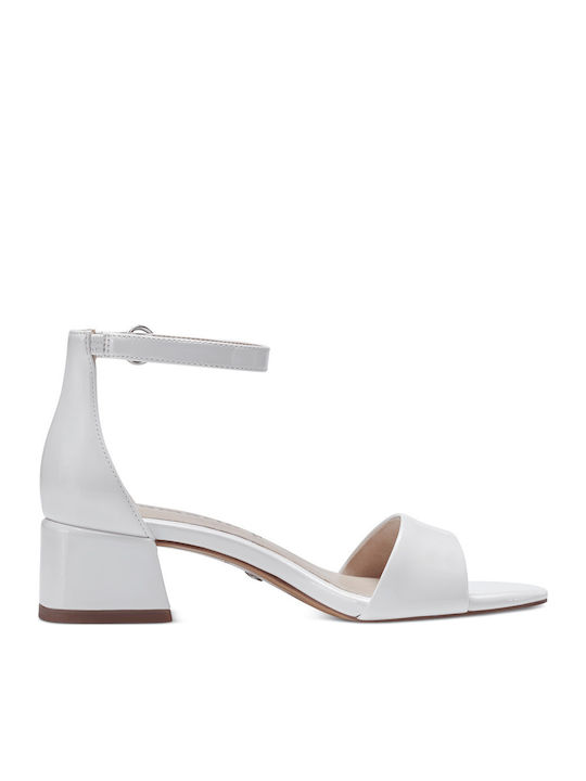 Tamaris Πέδιλα Ανατομικά από Λουστρίνι White Patent 1-28228-20-123