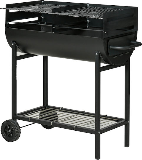 Outsunny Holzkohlegrill 90cmx45cm