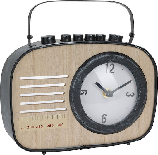 Analog Metal Black Tabletop Clock
