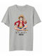 PCMerch T-shirt One Piece Luffy Sitting σε Γκρι χρώμα