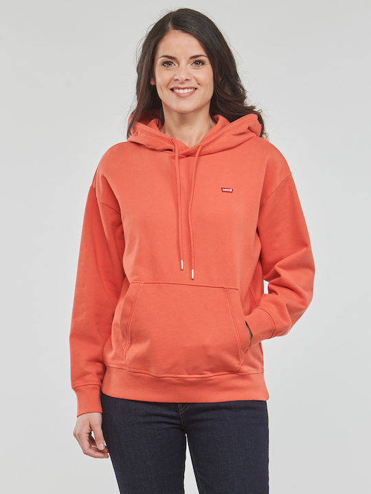 Levi's Women's Hooded Sweatshirt Orange