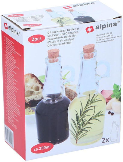Alpina Appliances Σετ Λαδόξιδο Γυάλινο με Ροή 250ml