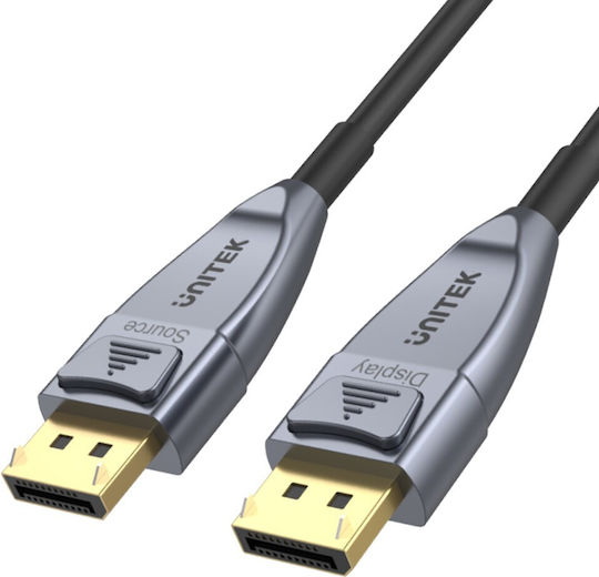 Unitek Cable DisplayPort male - DisplayPort male 20m Μαύρο (C1618GY)