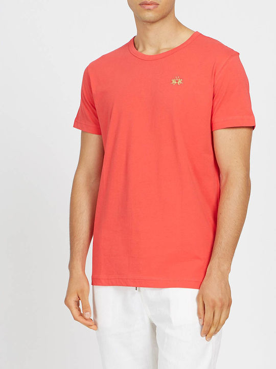 La Martina Ανδρικό T-shirt Πορτοκαλί με Λογότυπο