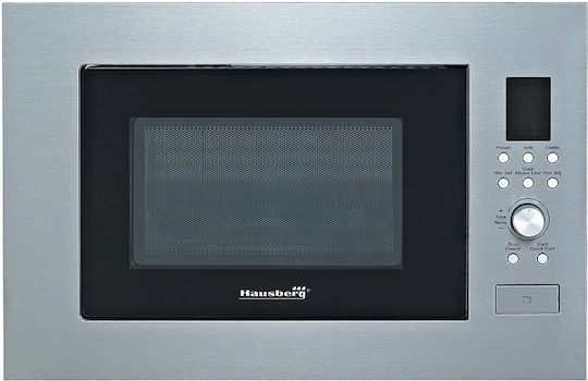 Hausberg HB-8070IN Εντοιχιζόμενος Φούρνος Μικροκυμάτων με Grill 25lt Inox