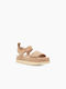 Ugg Australia Goldenstar Γυναικεία Σανδάλια Flatforms Light Beige