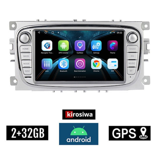 Kirosiwa Ηχοσύστημα Αυτοκινήτου για Ford Focus 2007-2011 (Bluetooth/USB/WiFi/GPS/Apple-Carplay/Android-Auto) με Οθόνη Αφής 7"