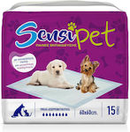 Sensi Αυτοκόλλητα Dog Floor Diapers 60x60cm 15pcs