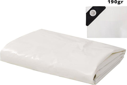 GTC Αδιάβροχος Μουσαμάς 190gr/m² 8x5μ. Βαρέως Τύπου Λευκός
