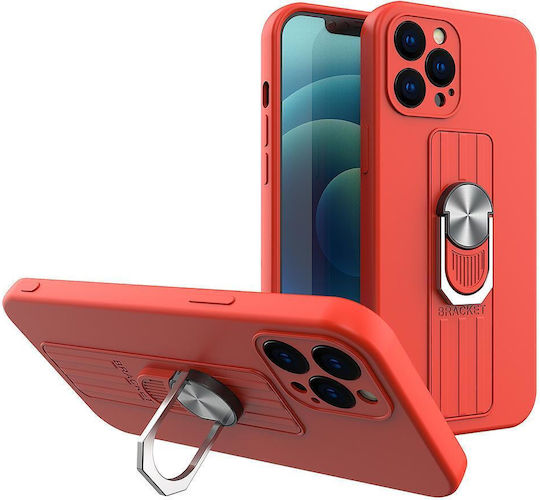 Hurtel Ring Back Cover Σιλικόνης Κόκκινο (Redmi 9)