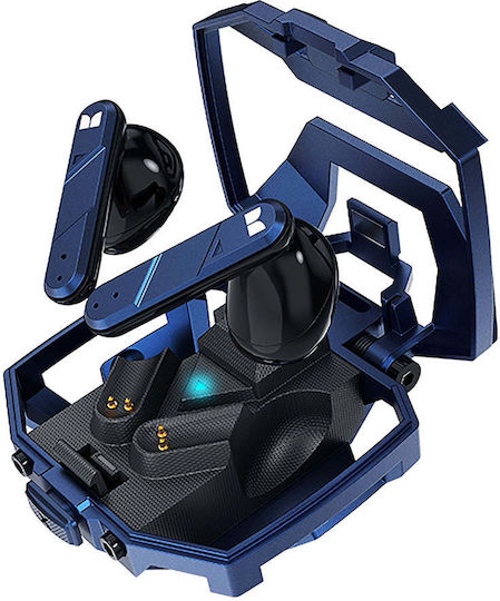 Monster XKT09 TWS Earbud Bluetooth Handsfree Ακουστικά με Θήκη Φόρτισης Μπλε