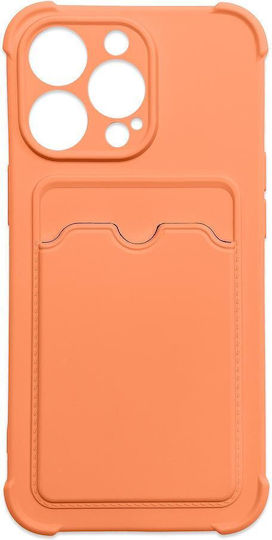 Hurtel Card Armor Back Cover Silicone with Card Slot Orange (Galaxy A22 4G)