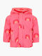 Kids Casual Short Coat with Hood Pink