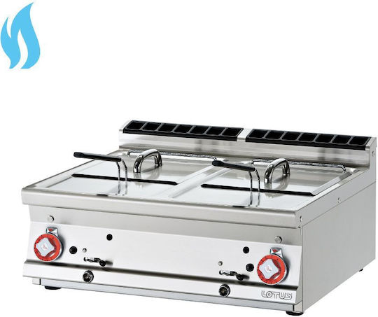 Alfa Frost Φριτέζα Υγραερίου Διπλή 24kW Χωρητικότητας 2x13lt 80x70.5x28cm F2/13T-78G