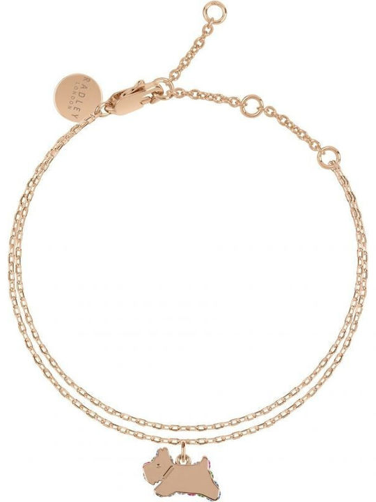 Radley Bracelet Chain made of Steel Gold Plated with Zircon