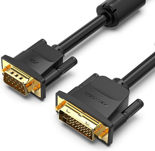 Vention Кабел DVI-D мъжки - VGA мъжки 3м Черен (EACBI)