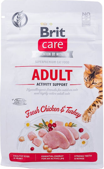 Brit Adult Activity Support Ξηρά Τροφή χωρίς Σιτηρά & Γλουτένη για Ενήλικες Γάτες με Γαλοπούλα / Κοτόπουλο 0.4kg