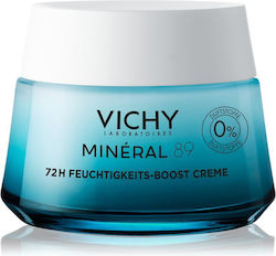 Vichy Mineral 89 Moisturizing 72h Cream Suitable for All Skin Types with Hyaluronic Acid Fragrance Free 50ml