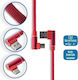Angle (90°) / Braided USB 2.0 to micro USB Cable Κόκκινο 1m (1018.370)