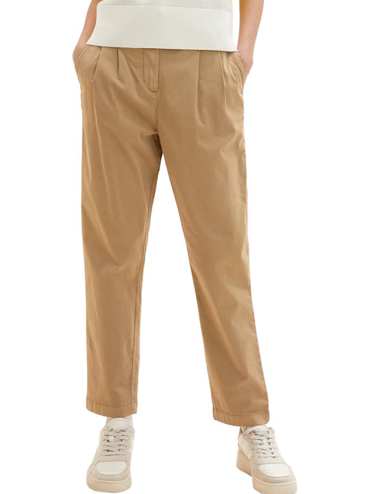 Tom Tailor Women's High-waisted Fabric Capri Tr...