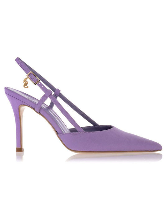 Sante Pointed Toe Heel with Strap Purple