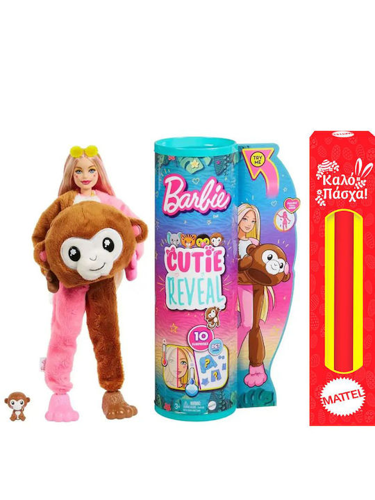 Παιχνιδολαμπάδα Cutie Reveal Μαϊμουδάκι για 3+ Ετών Barbie