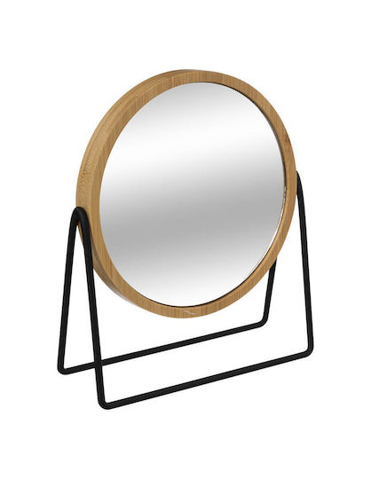 5Five Καθρέπτης Μακιγιάζ Επιτραπέζιος Bamboo 17.5x20.5cm Καφέ
