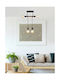 Globo Lighting Heinrich Pendant Light Black Rail for 4 Bulbs E27 39x6x100cm