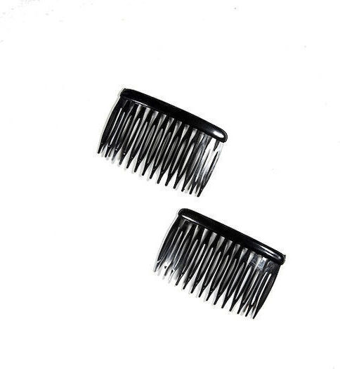 Ro-Ro Accessories Set of Black Hair Combs 2 Pieces