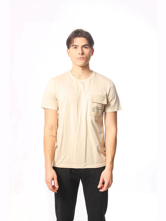 Paco & Co Herren T-Shirt Kurzarm Beige