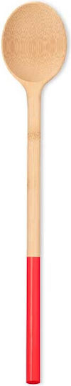 Pebbly Ρηχή Κουτάλα Κουζίνας Ξύλινη Κόκκινη 38cm