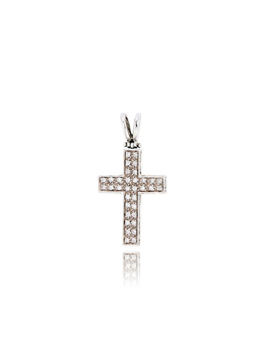 Skaras Jewels Women's White Gold Cross 18K