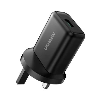 Ugreen Φορτιστής Χωρίς Καλώδιο με Θύρα USB-A Quick Charge 3.0 Μαύρος (CD122)