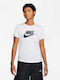 Nike Damen Sportlich T-shirt Weiß