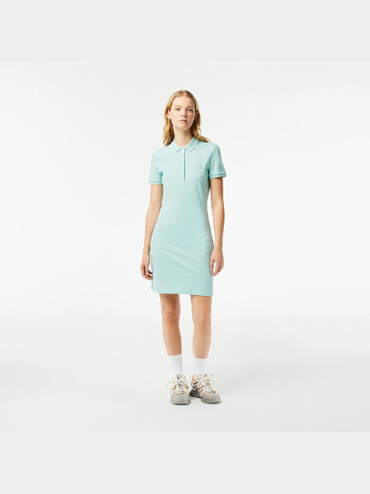 Lacoste Sommer Mini Kleid Pastille Mint