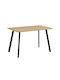 Derbi Table Dining Room Wooden with Metal Frame 120x70x75cm