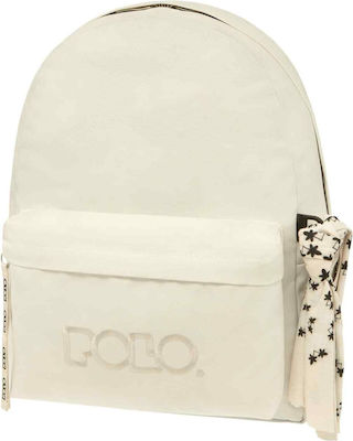 Polo Original Scarf School Bag Backpack Junior High-High School in White color 2023