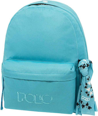 Polo Original Scarf School Bag Backpack Junior High-High School in Light Blue color 2023