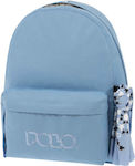 Polo Original Scarf School Bag Backpack Junior High-High School in Light Blue color 2023