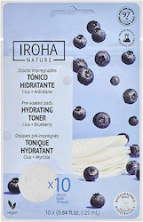 Iroha Nature Blueberry Facial Toner Pads with Centella Asiatica and Panthenol 10x25ml