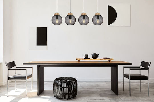 Globo Lighting Pablo Висящо осветително тяло Черен 95x20x120см. Globo Lighting Pablo Висящо осветително тяло Черен 95x20x120см.
